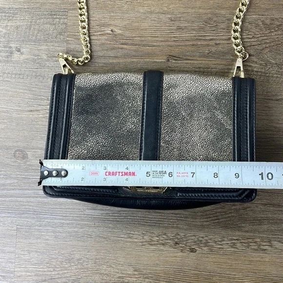 Rebecca Minkoff Love Stingray-Embossed Crossbody, Back Gold - Picture 11 of 12